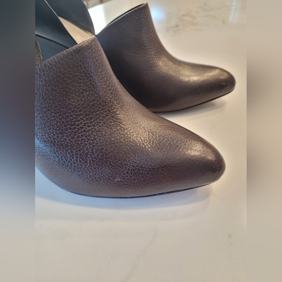 Pour La Victoire Brown Leather Wedge Heels Size 8.5 - Picture 2 of 8